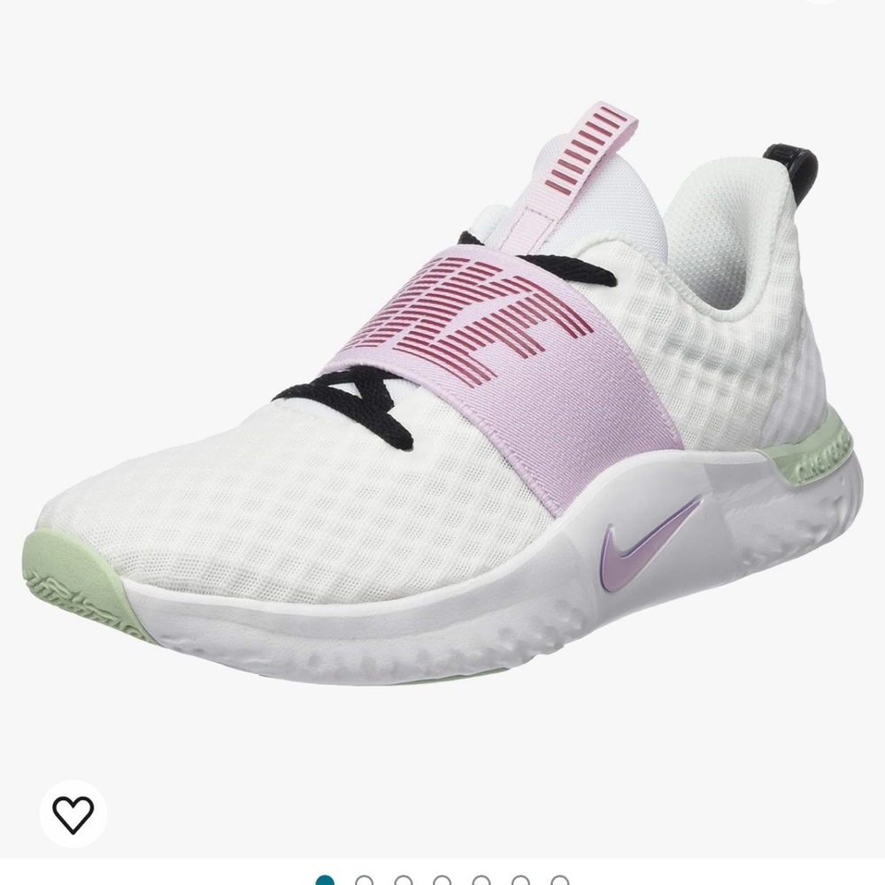 Nike Women's Gym Sneaker, White Iced Lilac Black Noble Red